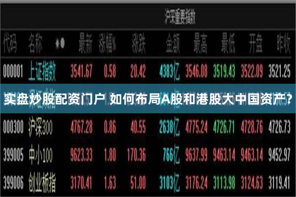 实盘炒股配资门户 如何布局A股和港股大中国资产？